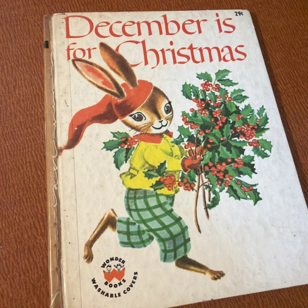 Vtg 1960's‎ Wonder Books Merry Christmas Mr. Snoman & December Is For Christmas